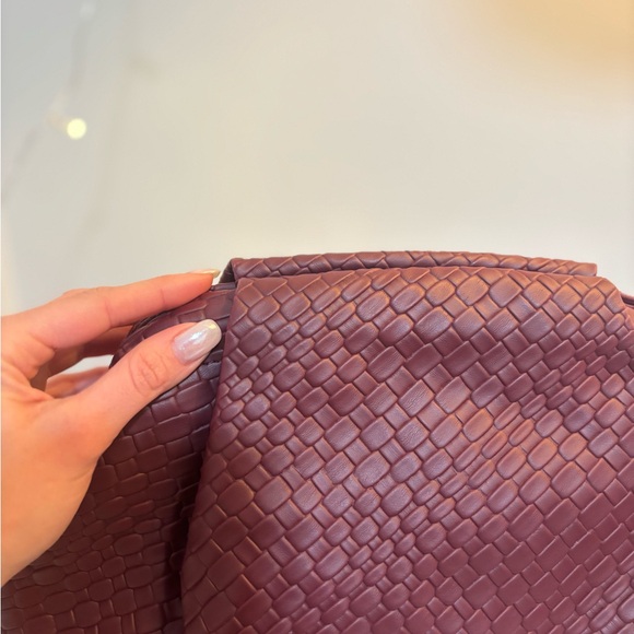 Burgundy Deep Red Textured Clutch - Picture 3 of 5